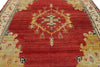 9x13 Red and Ivory Turkish Oushak Rug