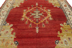 9x13 Red and Ivory Turkish Oushak Rug