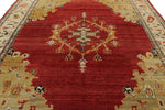 9x13 Red and Ivory Turkish Oushak Rug