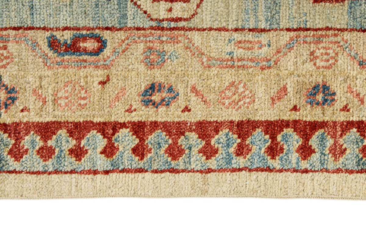 8x10 Red and Blue Turkish Oushak Rug