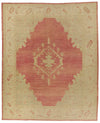 13x15 Beige and Red Turkish Oushak Rug