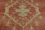 13x15 Beige and Red Turkish Oushak Rug