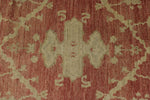 13x15 Beige and Red Turkish Oushak Rug