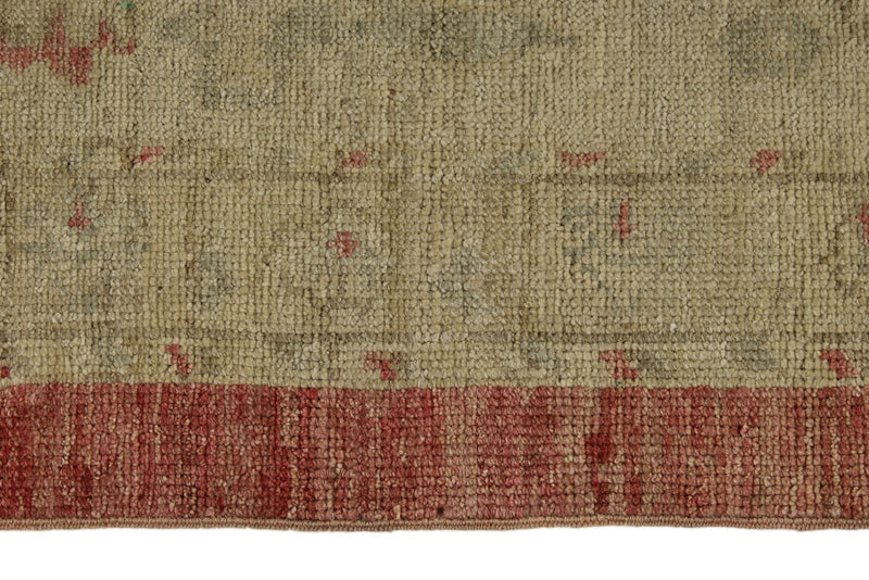 13x15 Beige and Red Turkish Oushak Rug