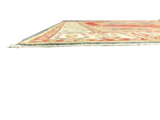 6x8 Red and Ivory Turkish Oushak Rug