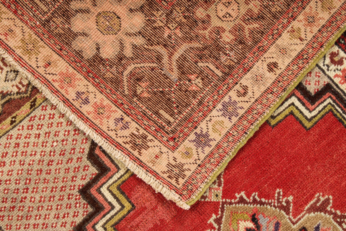 4x6 Red and Brown Turkish Tribal Rug