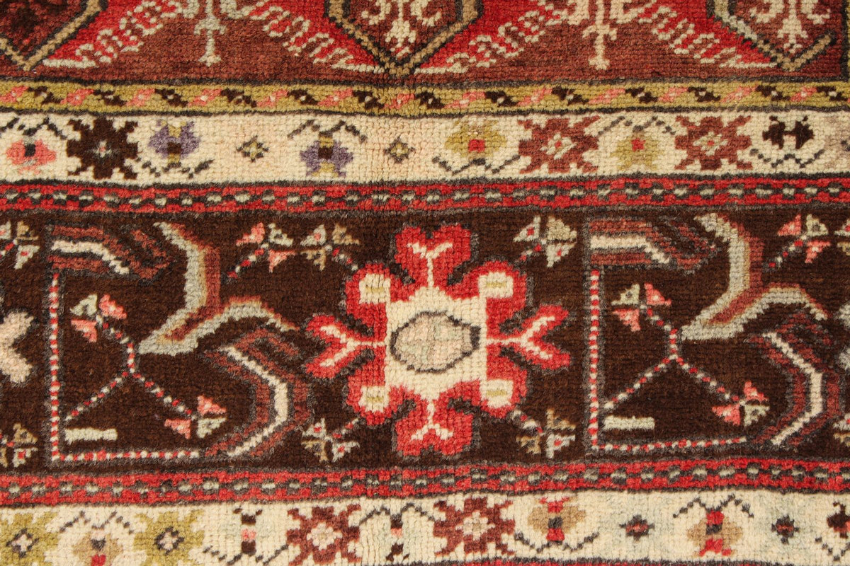 4x6 Red and Brown Turkish Tribal Rug