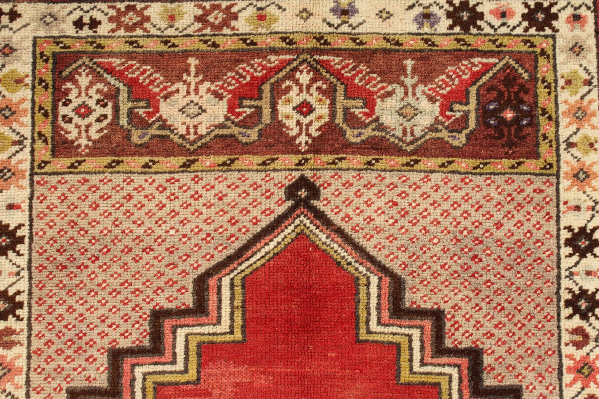 4x6 Red and Brown Turkish Tribal Rug