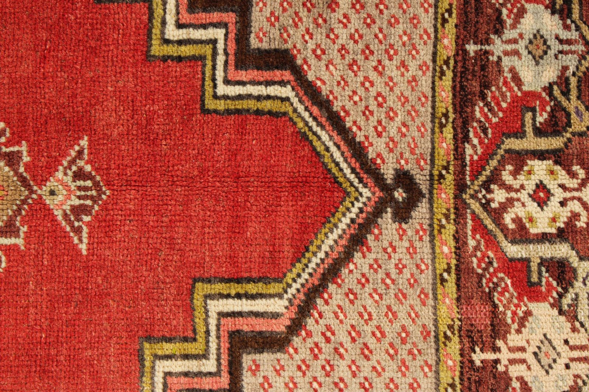 4x6 Red and Brown Turkish Tribal Rug