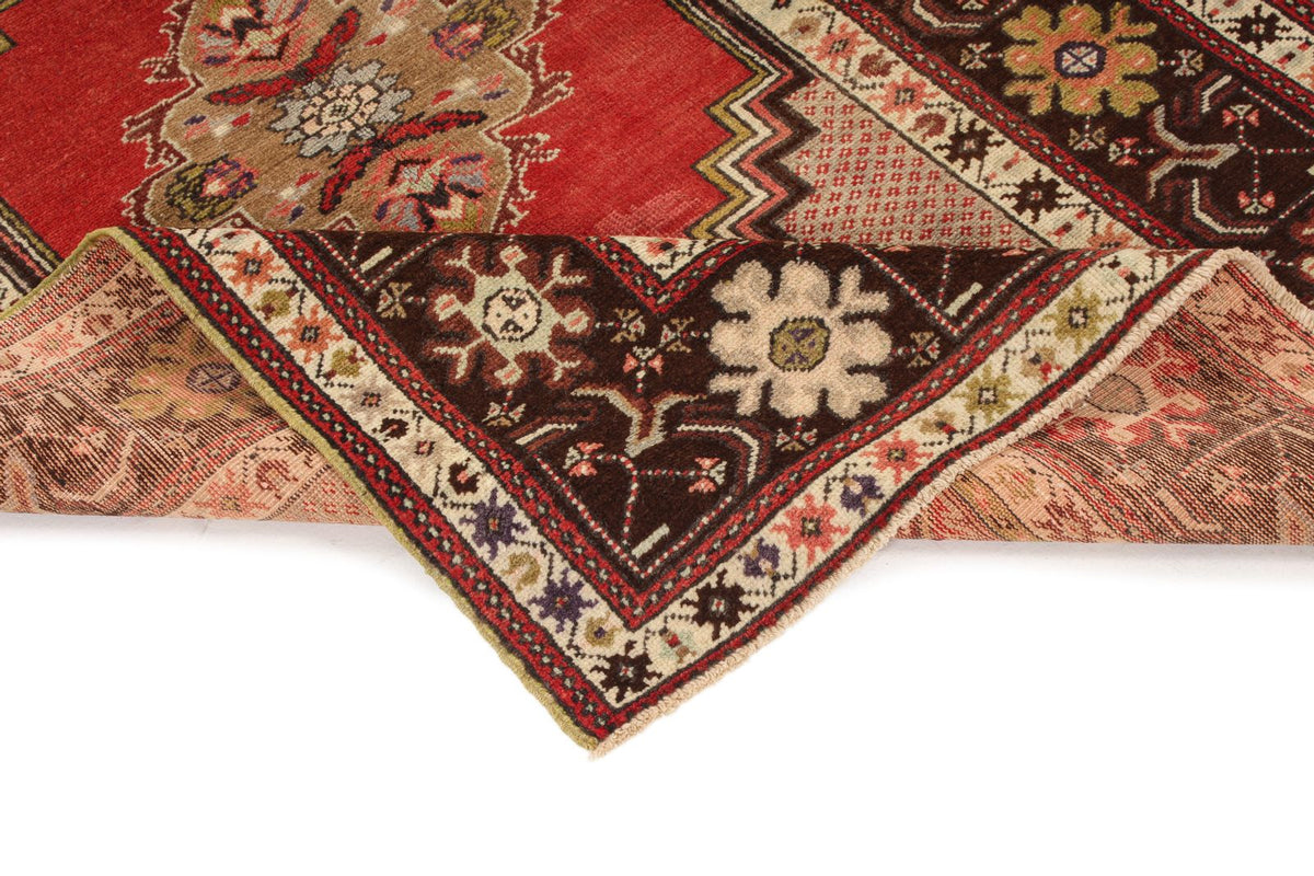 4x6 Red and Brown Turkish Tribal Rug