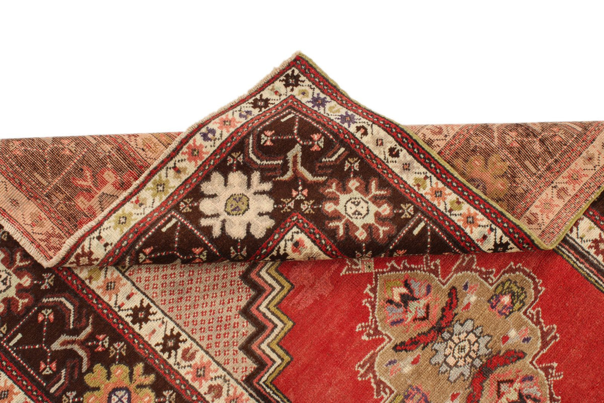 4x6 Red and Brown Turkish Tribal Rug