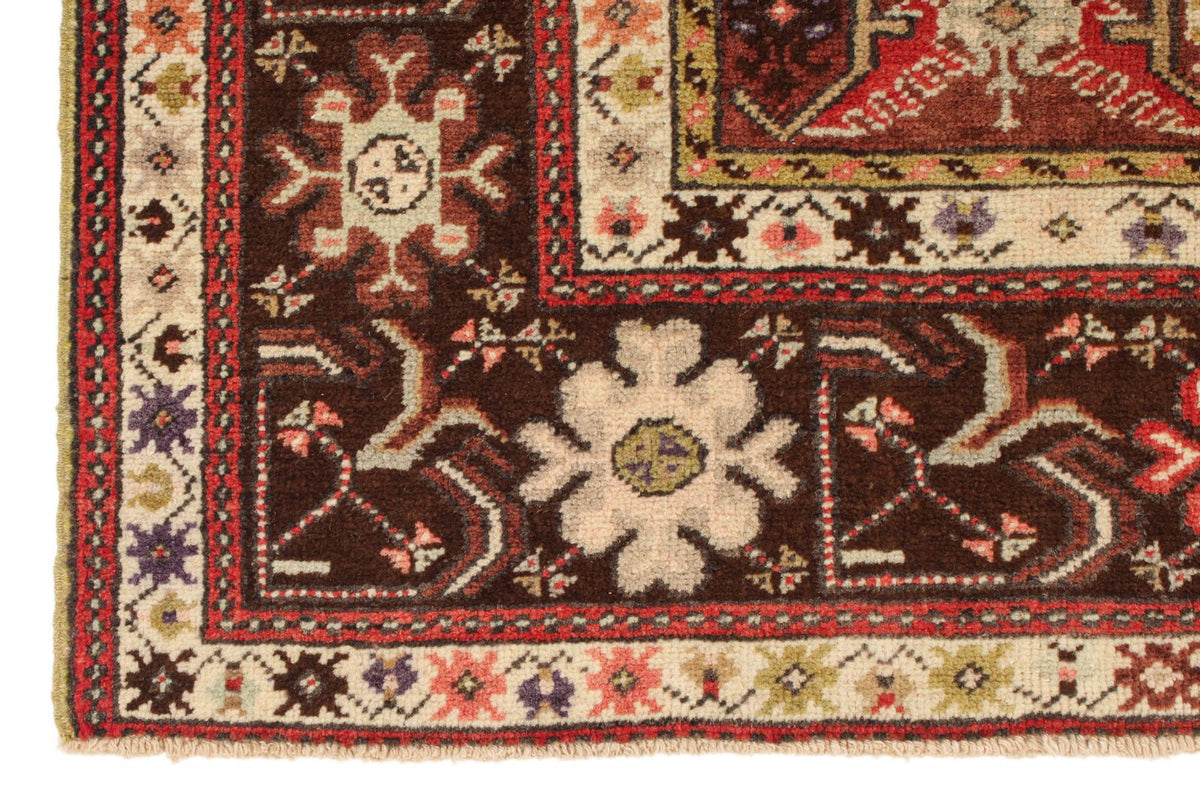 4x6 Red and Brown Turkish Tribal Rug