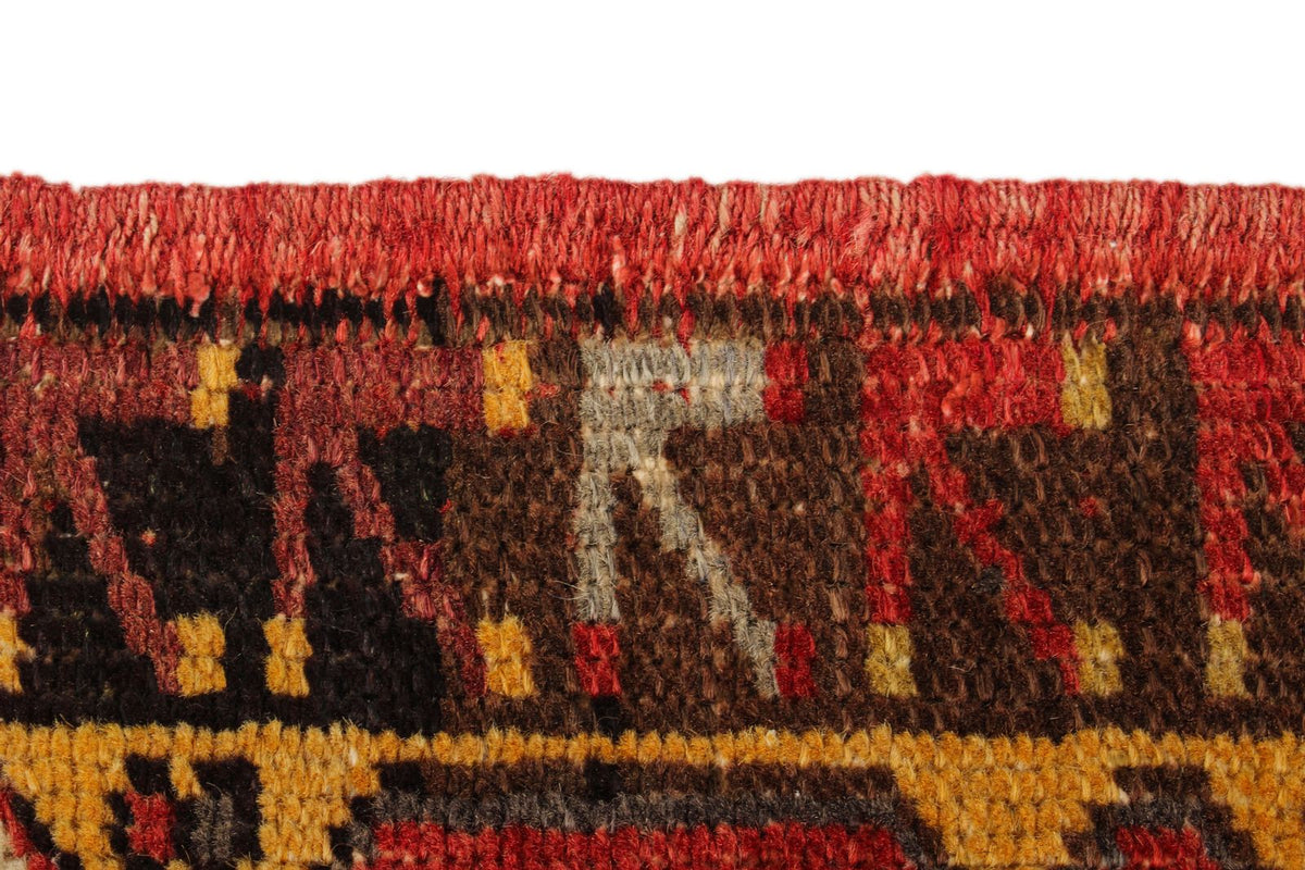 4x6 Red and Gold Turkish Tribal Rug