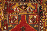 4x6 Red and Gold Turkish Tribal Rug