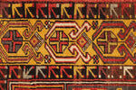 4x6 Red and Gold Turkish Tribal Rug