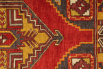 4x6 Red and Gold Turkish Tribal Rug