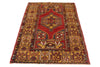 4x6 Red and Gold Turkish Tribal Rug