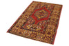 4x6 Red and Gold Turkish Tribal Rug