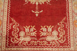 4x7 Red and Ivory Turkish Tribal Rug