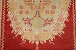 4x7 Red and Ivory Turkish Tribal Rug