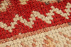 4x7 Red and Ivory Turkish Tribal Rug