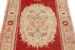 4x7 Red and Ivory Turkish Tribal Rug