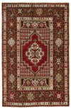 4x6 Red and Brown Turkish Tribal Rug