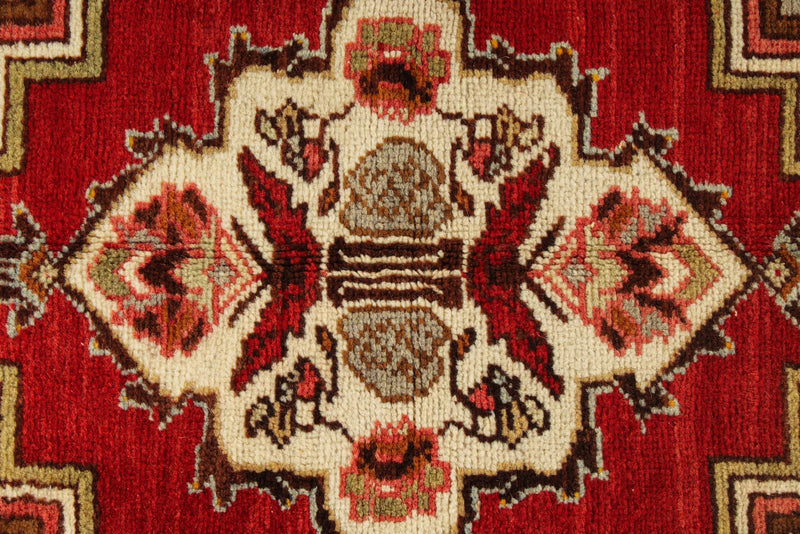 4x6 Red and Brown Turkish Tribal Rug