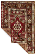 4x6 Red and Brown Turkish Tribal Rug