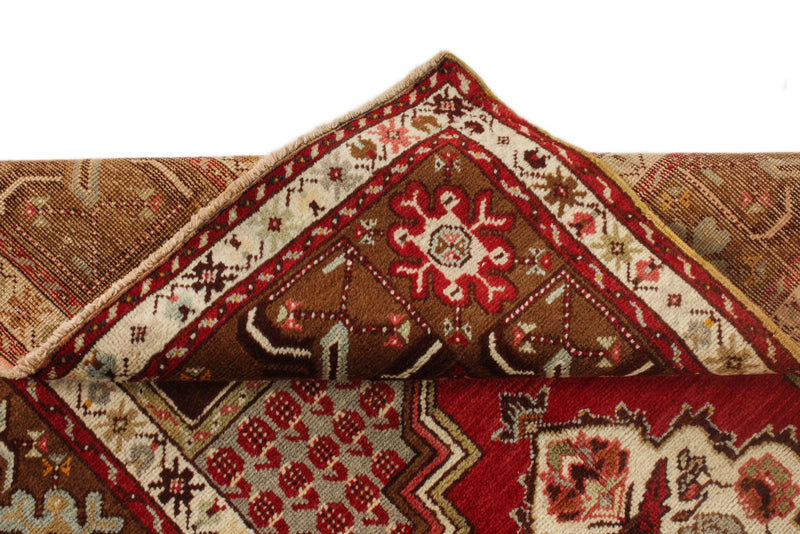 4x6 Red and Brown Turkish Tribal Rug