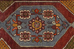 3x9 Blue and Multicolor Turkish Tribal Rug