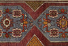 3x9 Blue and Multicolor Turkish Tribal Rug