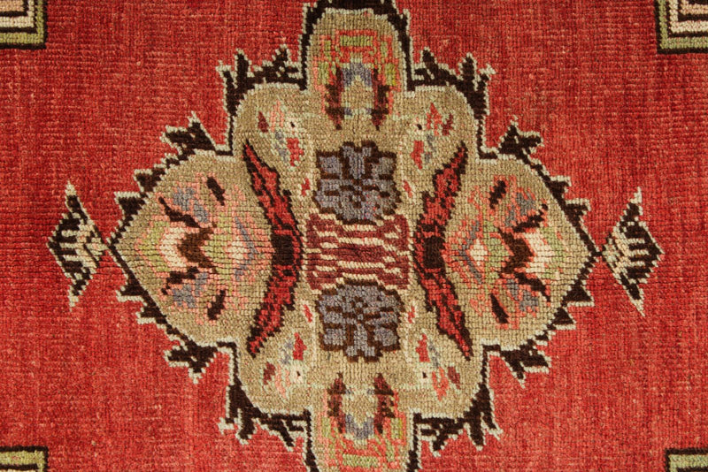 4x6 Red and Brown Turkish Tribal Rug