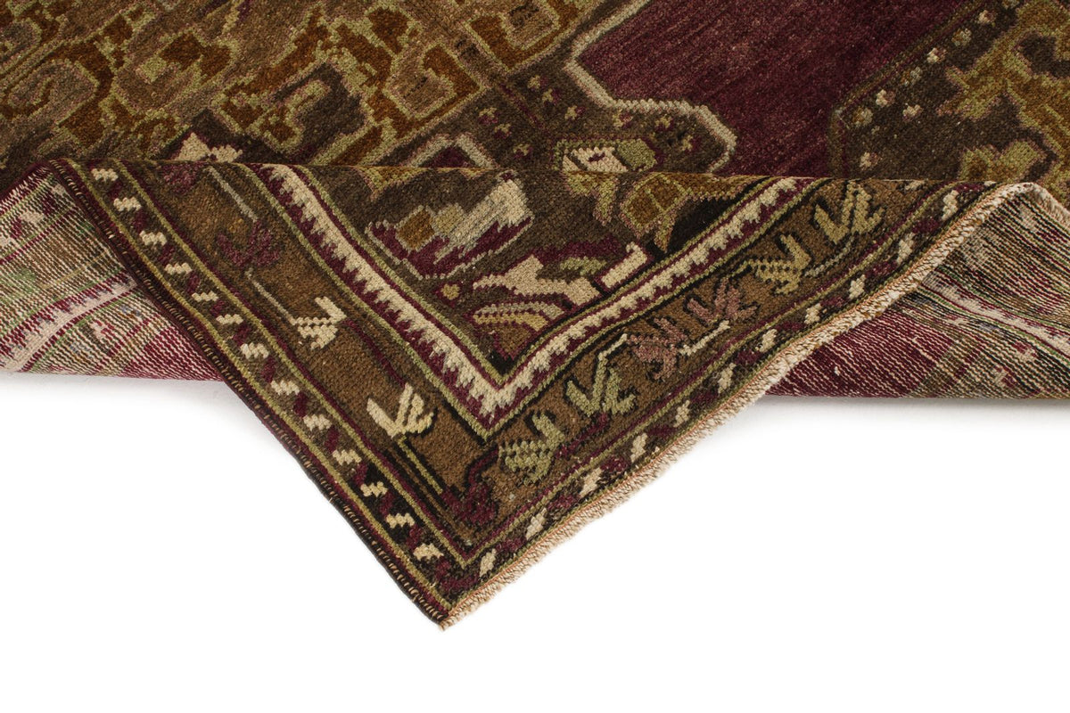 4x6 Purple and Green Turkish Tribal Rug