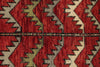 3x4 Red and Ivory Turkish Tribal Rug