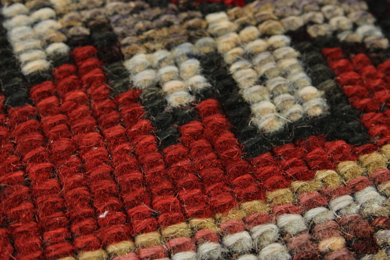 3x4 Red and Ivory Turkish Tribal Rug