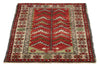 3x4 Red and Ivory Turkish Tribal Rug