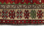3x4 Red and Ivory Turkish Tribal Rug