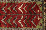 3x4 Red and Ivory Turkish Tribal Rug