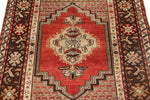 4x5 Red and Brown Turkish Tribal Rug