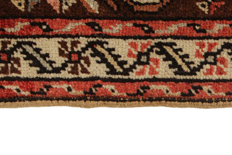 4x5 Red and Brown Turkish Tribal Rug