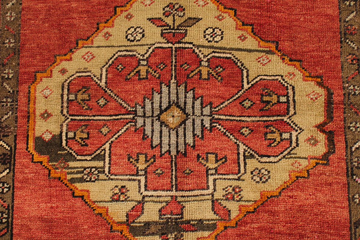 4x7 Red and Brown Turkish Tribal Rug