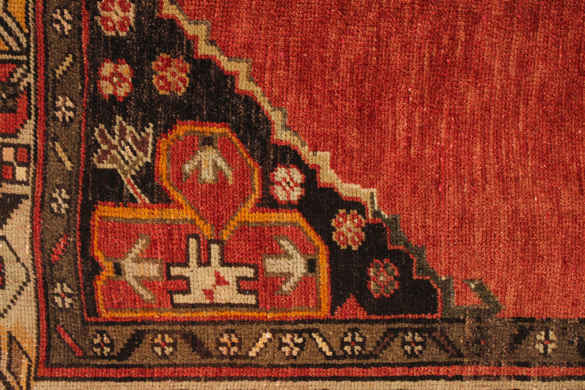 4x7 Red and Brown Turkish Tribal Rug
