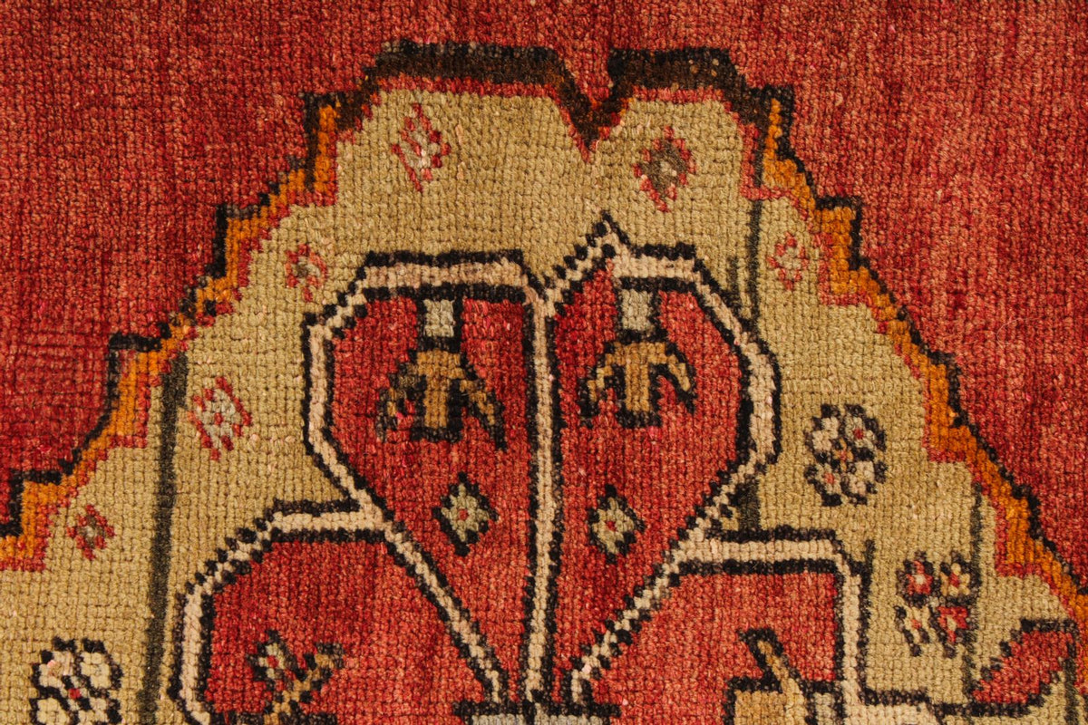 4x7 Red and Brown Turkish Tribal Rug