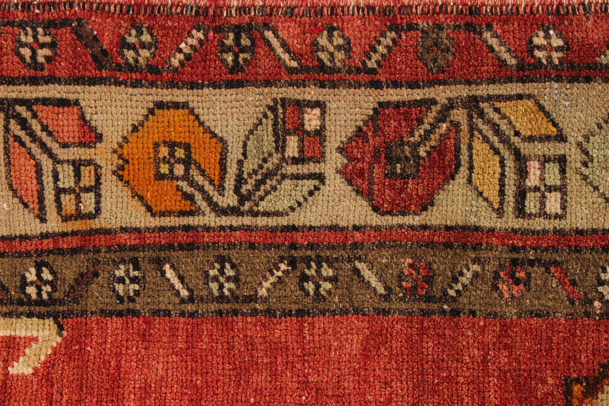 4x7 Red and Brown Turkish Tribal Rug