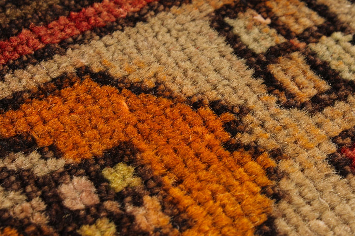 4x7 Red and Brown Turkish Tribal Rug