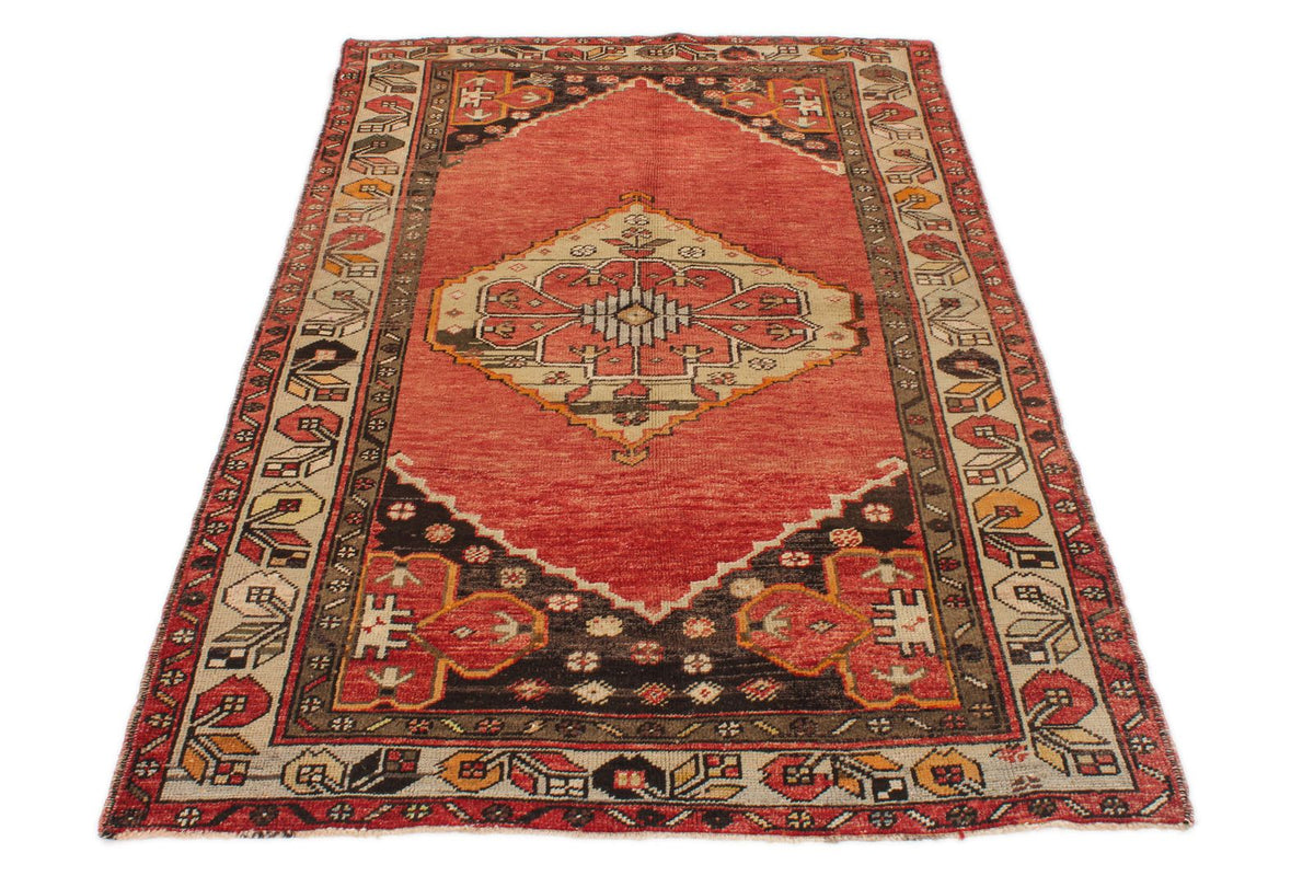 4x7 Red and Brown Turkish Tribal Rug