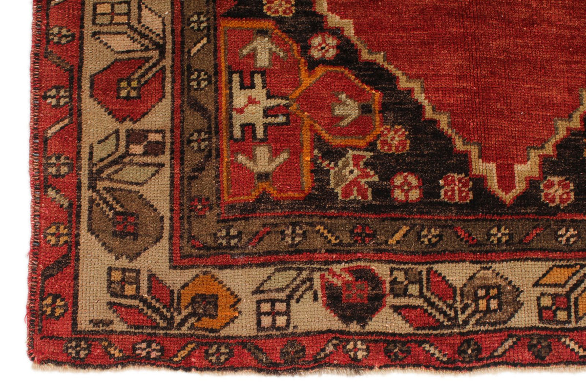 4x7 Red and Brown Turkish Tribal Rug
