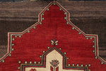 4x6 Gray and Red Turkish Tribal Rug