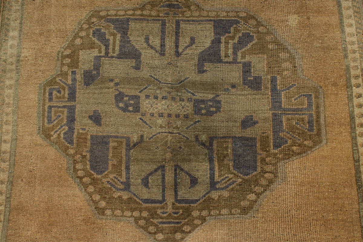 5x7 Gray and Beige Turkish Tribal Rug